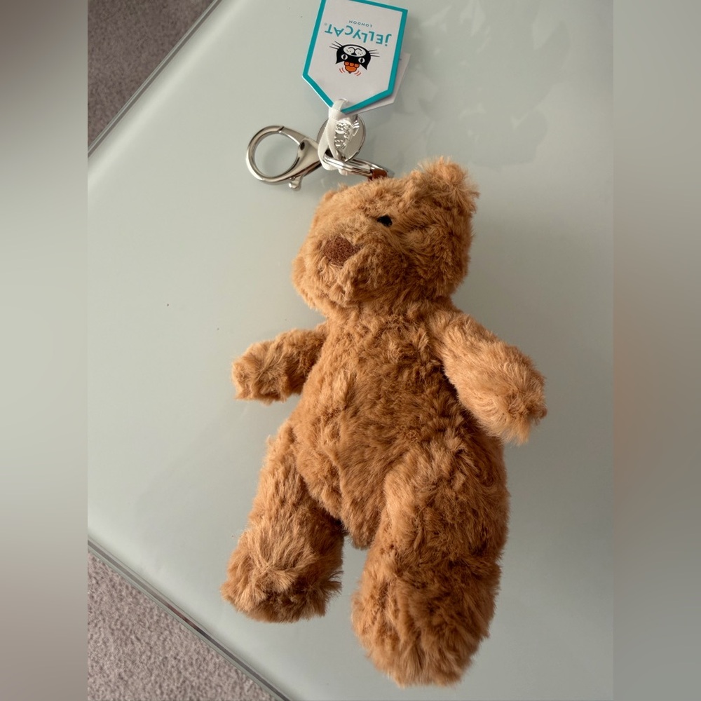 Jellycat Bartholomew Bear bag Charm Keychain